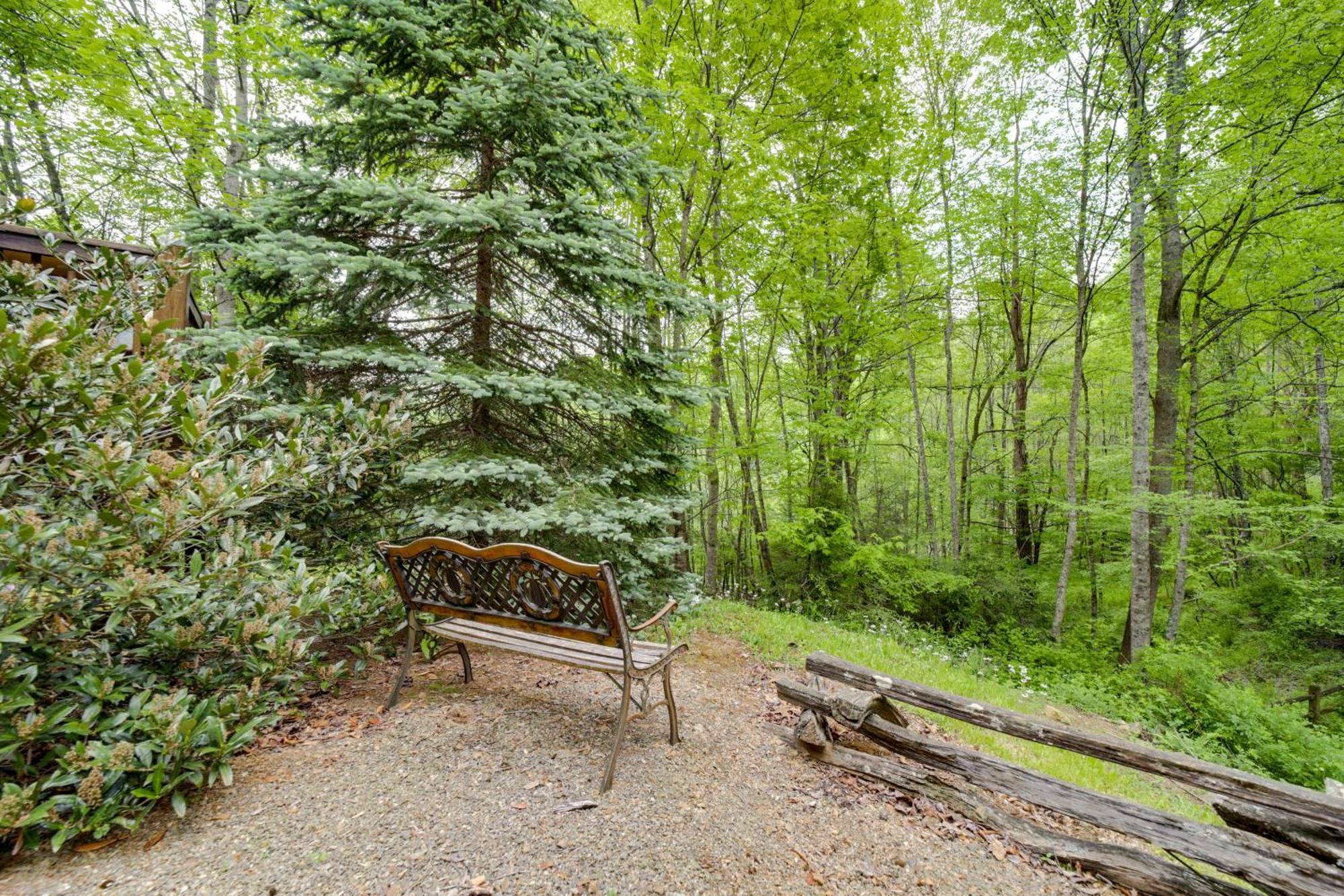 Peaceful Smoky Mountain Cabin With Deck And Fire Pit! Уэйнсвилл Экстерьер фото